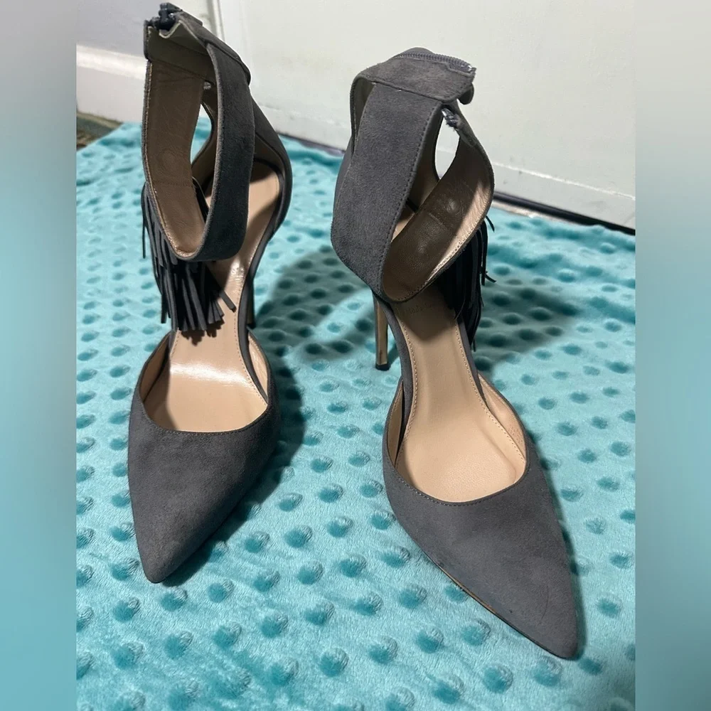 J. Crew Gray Women's Heels with Fringe